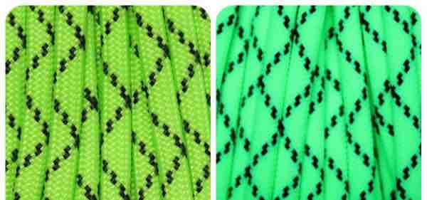 (image for) NeonGreenwBlackXBlacklightParacord - Click Image to Close